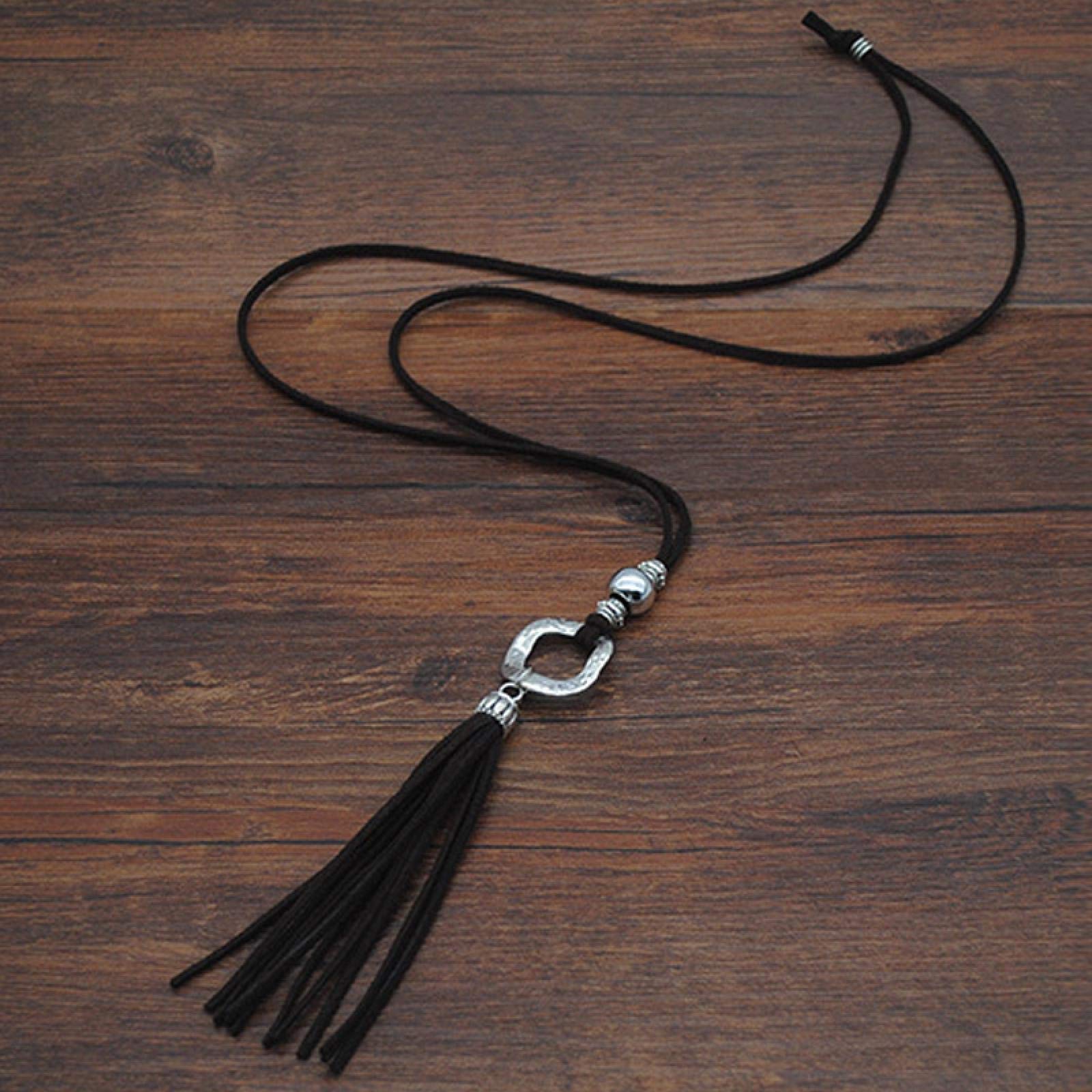 Łańcuch naszyjnika Boho Bohemian wisiorek dla kobiet Długie linę Zime Sweter Akcesoria