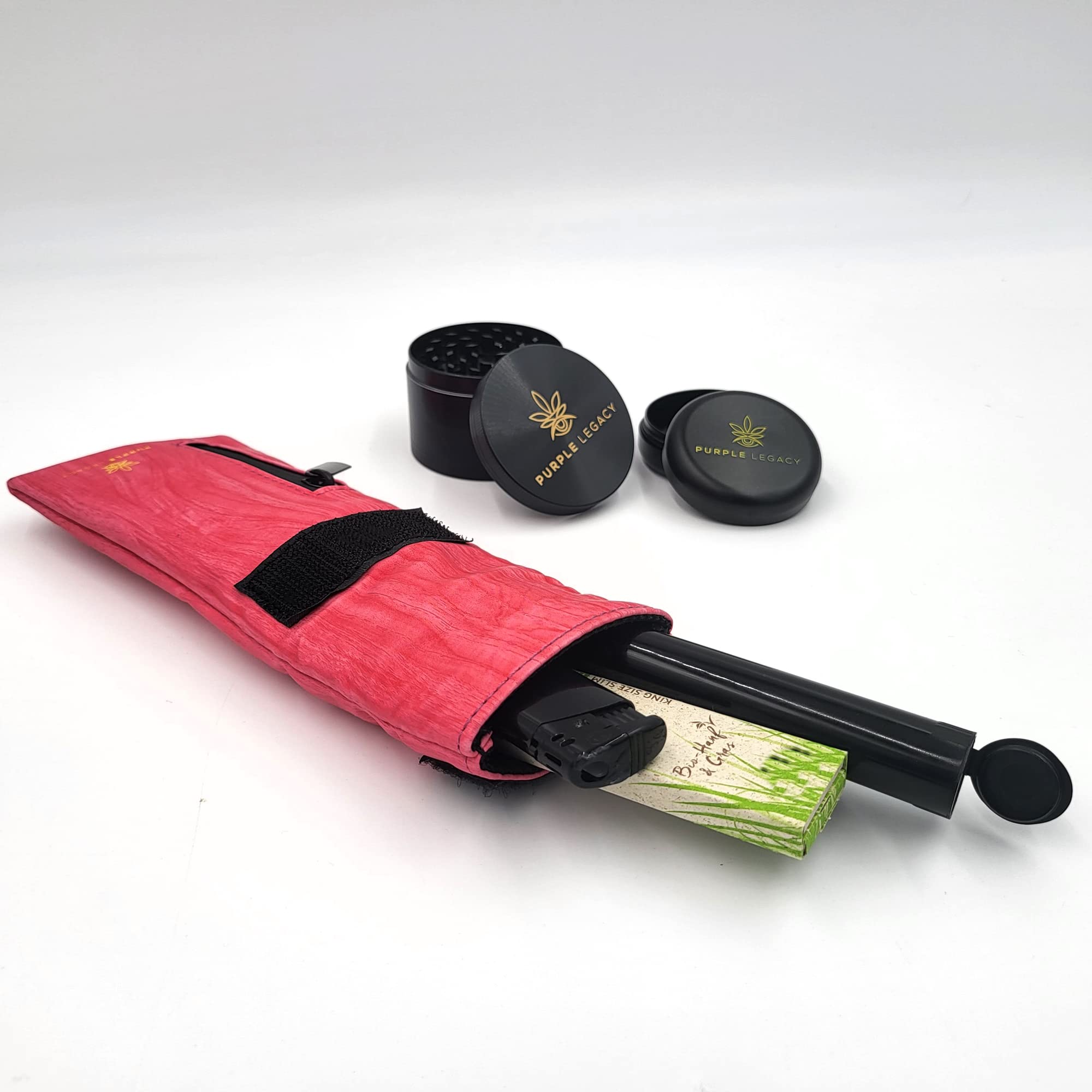 Bolsa a Prueba de Olores Con Forro de Carbono | Contenedor Para Almacenamiento de Viaje y Eliminación de Olores | 21,6 x 7,8 x 2 cm - Rosa