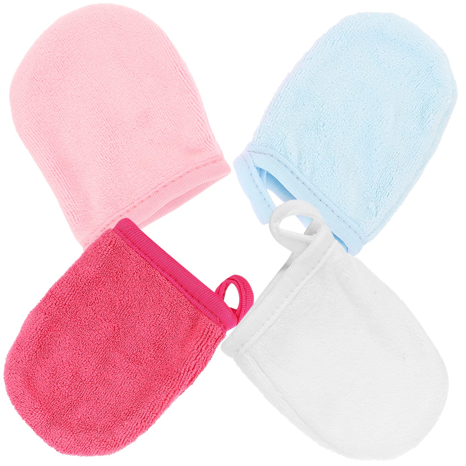 POPETPOP 16pezzi Guanti Esfolianti Per Pulizia Viso Da Microfibra Morbida e Riutilizzabile Per Rimozione Makeup e Della Perfetti Per Uso Quotidiano