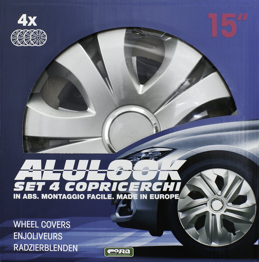 CORA 40145 Box 4 Alulook Top Ring Copricerchi, 15"