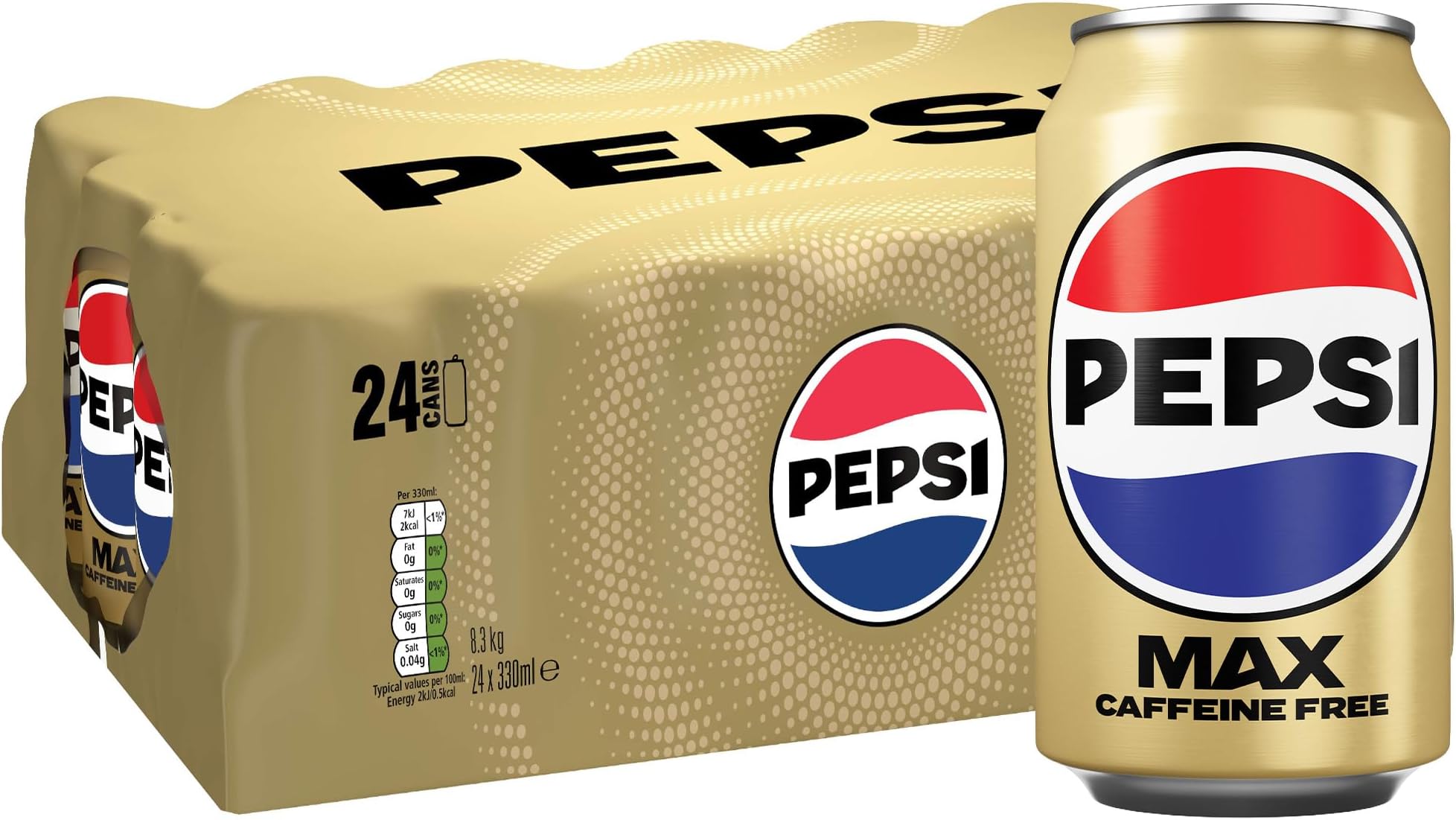 Pepsi Max No Caffeine, 24 x330ml