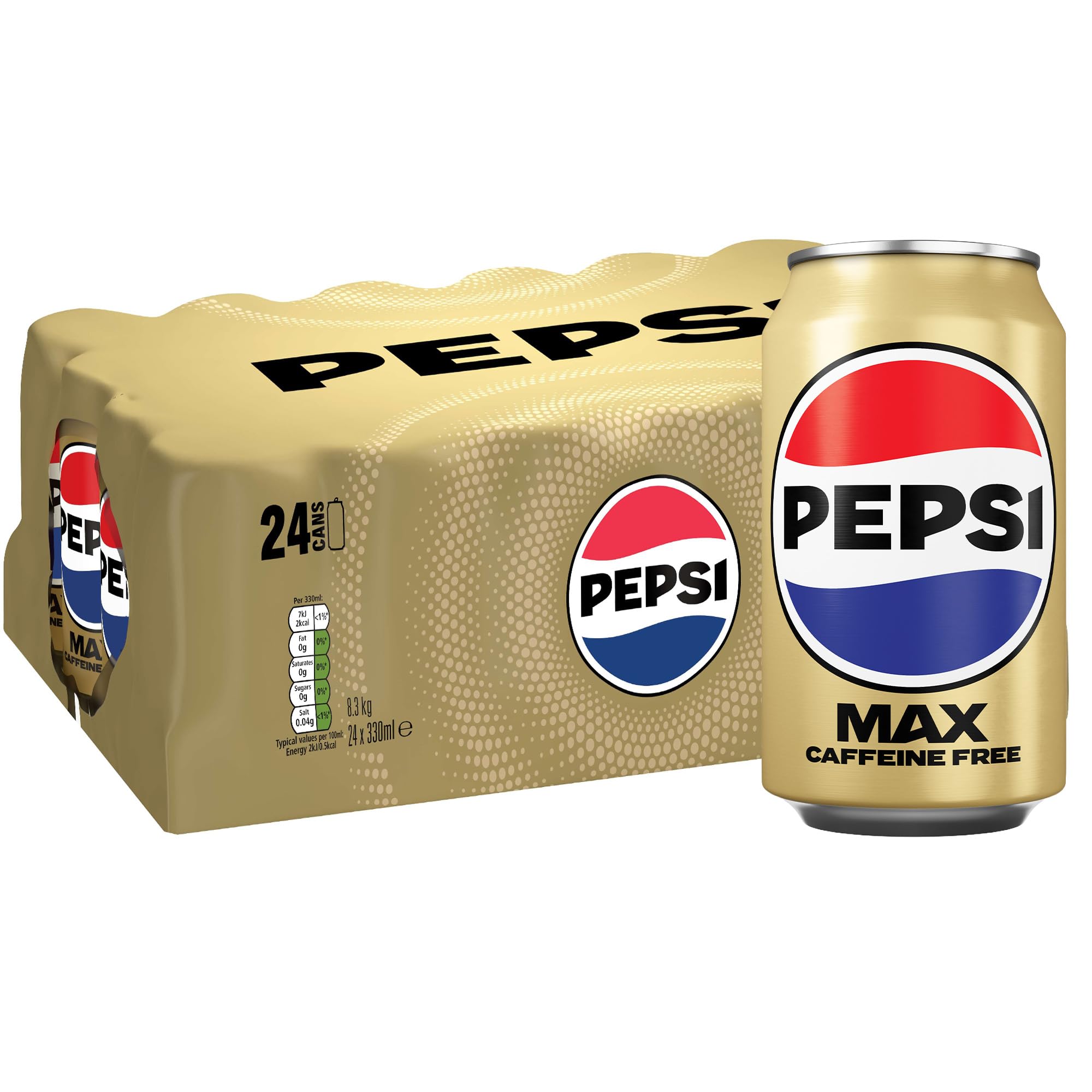 Pepsi Max No Caffeine, 24 x330ml