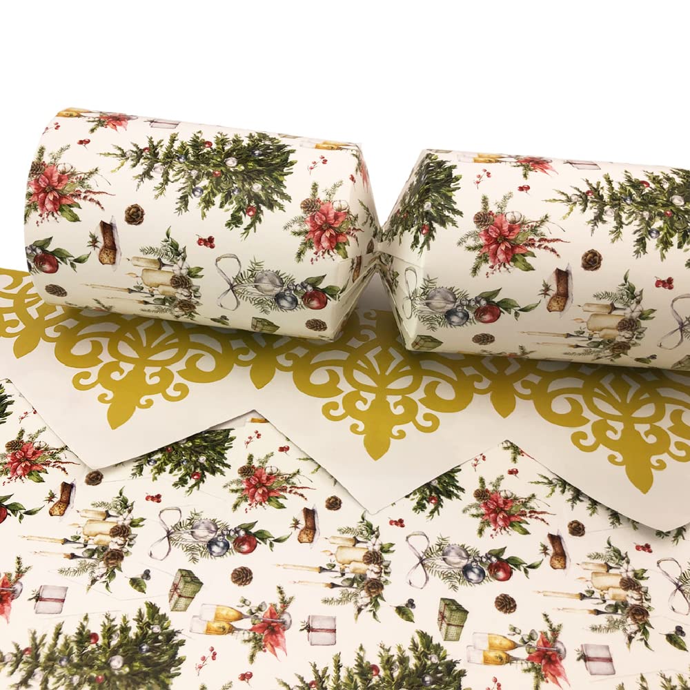 That's Crackers Red Traditional Christmas | Makes 6 Large Crackers | Make And Fill Your Own