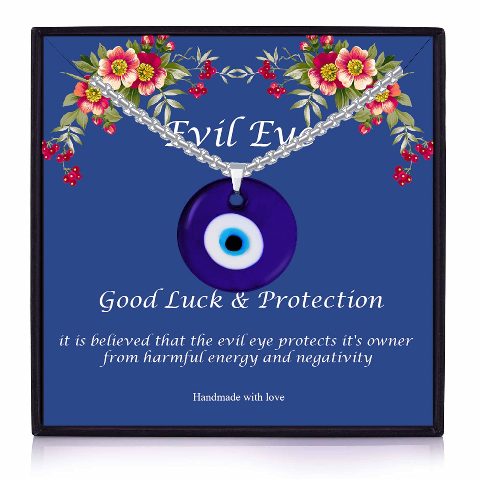 choice of all Evil Eye Necklace Blue Eye Necklace for Teen Girls Trendy Stuff Turkish Lucky Necklace Under 5 Dollar Gifts Womens Jewelry Clearance Items
