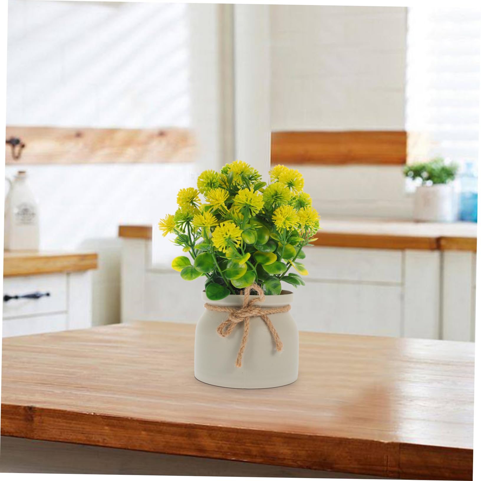 ABOOFAN 3st Löwenzahn Kleiner Bonsai Anlage Lebensechter Kleiner Bonsai Simulation Topfblume Kunstblumen Im Topf Gefälschte s Kleine -verzierung Kunststoff Büro Pflanze Zubehör