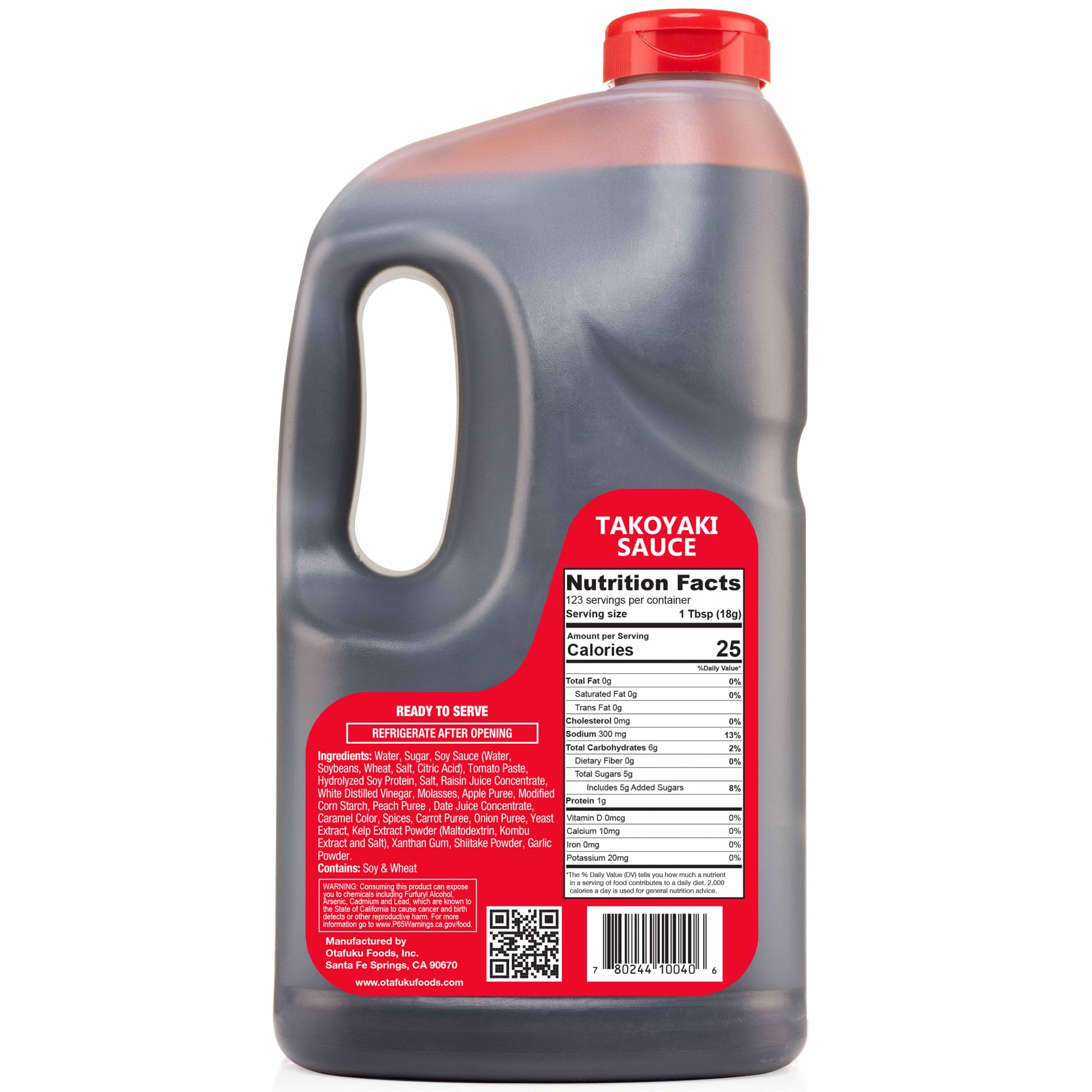 Otafuku Takoyaki Sauce for Japanese Grilled Octopus, 78.7 OZ (1/2 Gallon)