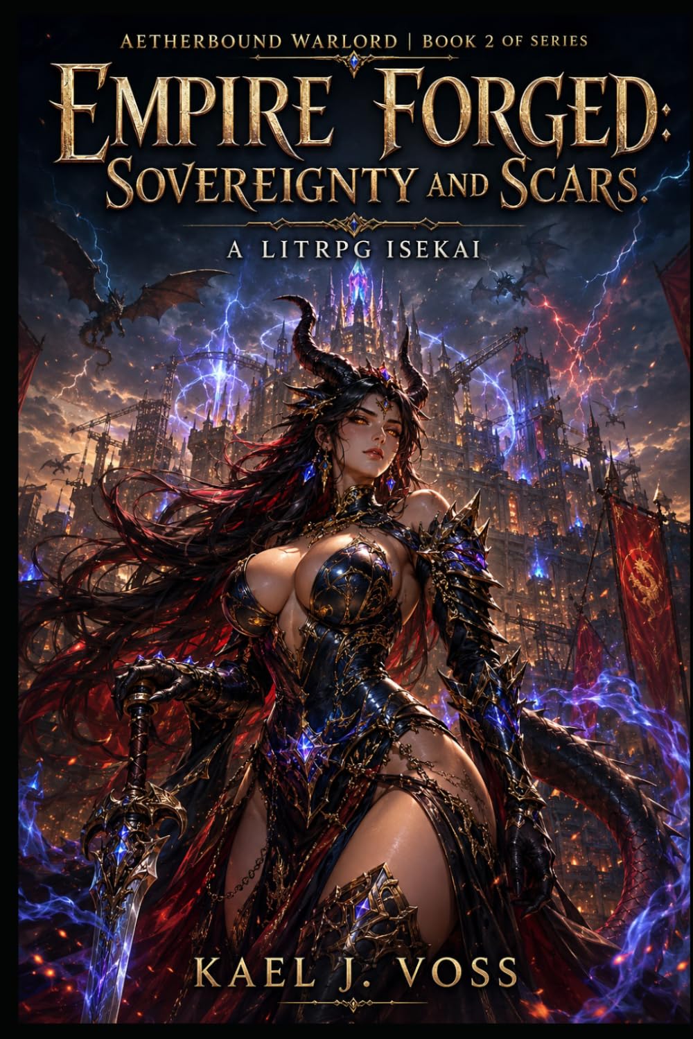 Empire Forged: Sovereignty amd Scars | [A LitRPG Isekai]: Aetherbound Warlord Series [Book 2] (Aetherbound Warlord Series | A LitRPG Progression Fantasy Saga)