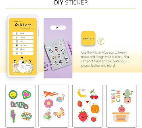 Miniatura 8 de PRICKER+ Mini cartucho de uñas de 2.56 x 3.57 pulgadas (10EA), pinchador, pop de uñas, calcomanía imprimible, diseño a través de la aplicación,