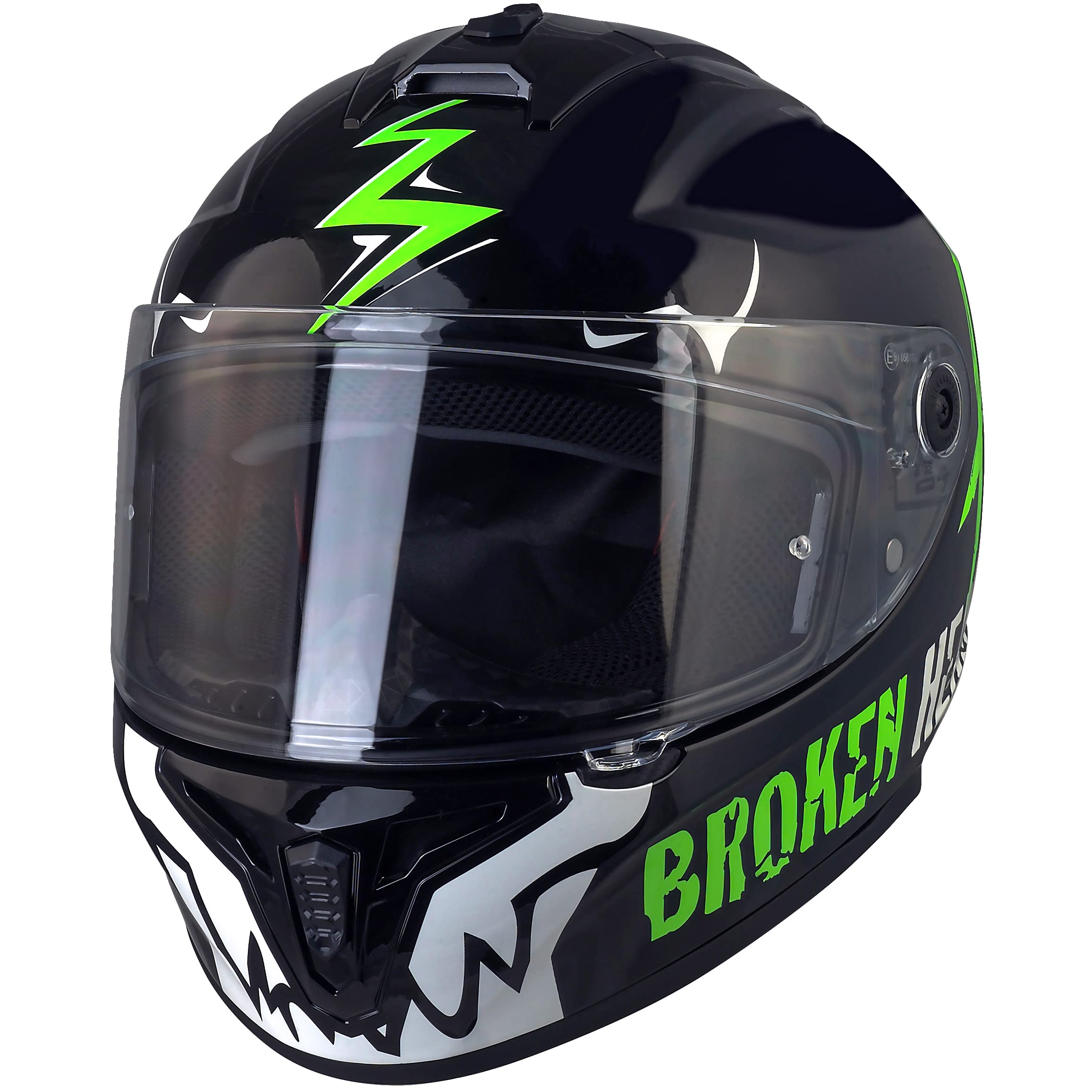 Broken Head Motorradhelm Adrenalin Integralhelm Therapy 4X | Leichter, Sportlicher Helm Für Einsteiger & Alltag, Racing-Design