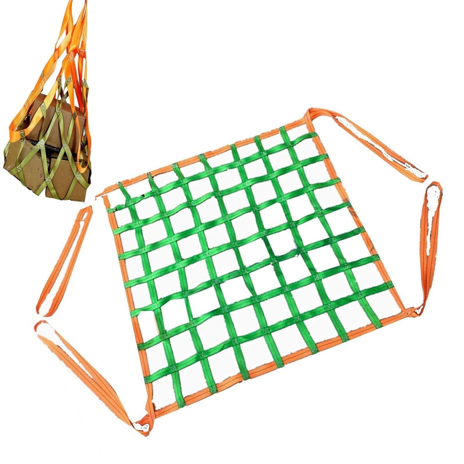 Red Para Levantar Cargas - Malla Colgante De Eslinga De Poliéster Plano, Red De Elevación De Carga De Nylon, Red De Elevación De La Cuerda, Vagones / Camiones / Redes De Carga Con Sobrepeso(3 X 3M/Mes