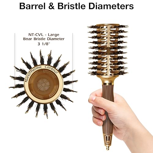 Miniatura 2 de Olivia Garden Cepillo de pelo combinado de ventilación de contorno nanotérmico