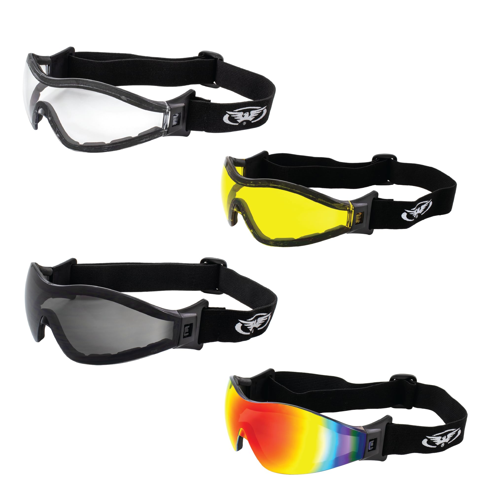 Global Vision Z-33 Foam Padded Anti-Fog Motorcycle ATV Riding Paintball Safety Skydiving Goggles