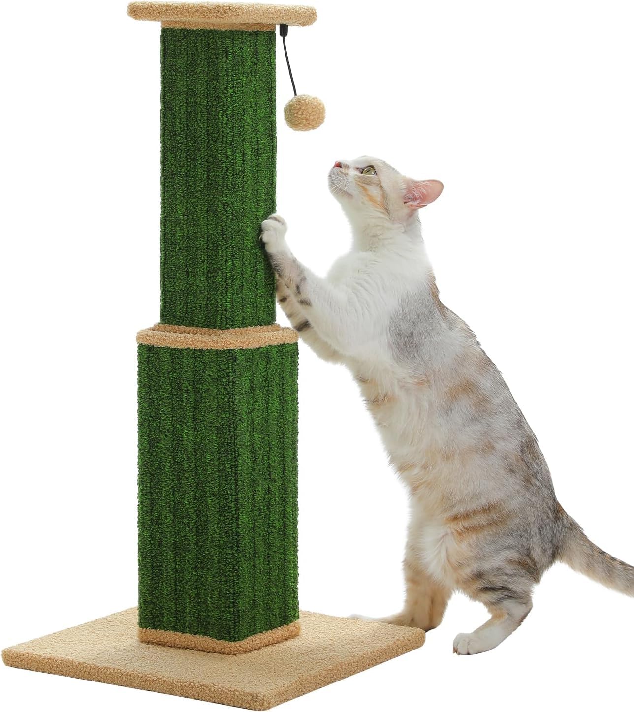FJJRTWDG Practical Cat Scratch Posts with Woven Sisal, Artificial Pet Scratch Posts, Suitable for Indoor Pets Suitable for Indoor Pets(Green)