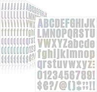 Vista 69 de 500 piezas de 10 hojas de calcomanías de letras, calcomanías de números de buzón de vinilo autoadhesivas impermeables, calcomanías de números