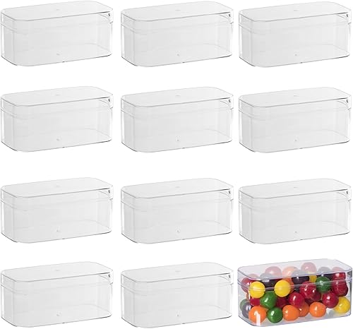 Hammont Caja rectangular de acrílico Cajas de regalo de fiesta Caja transparente con bordes redondeados para regalos, bodas, golosinas, dulces y