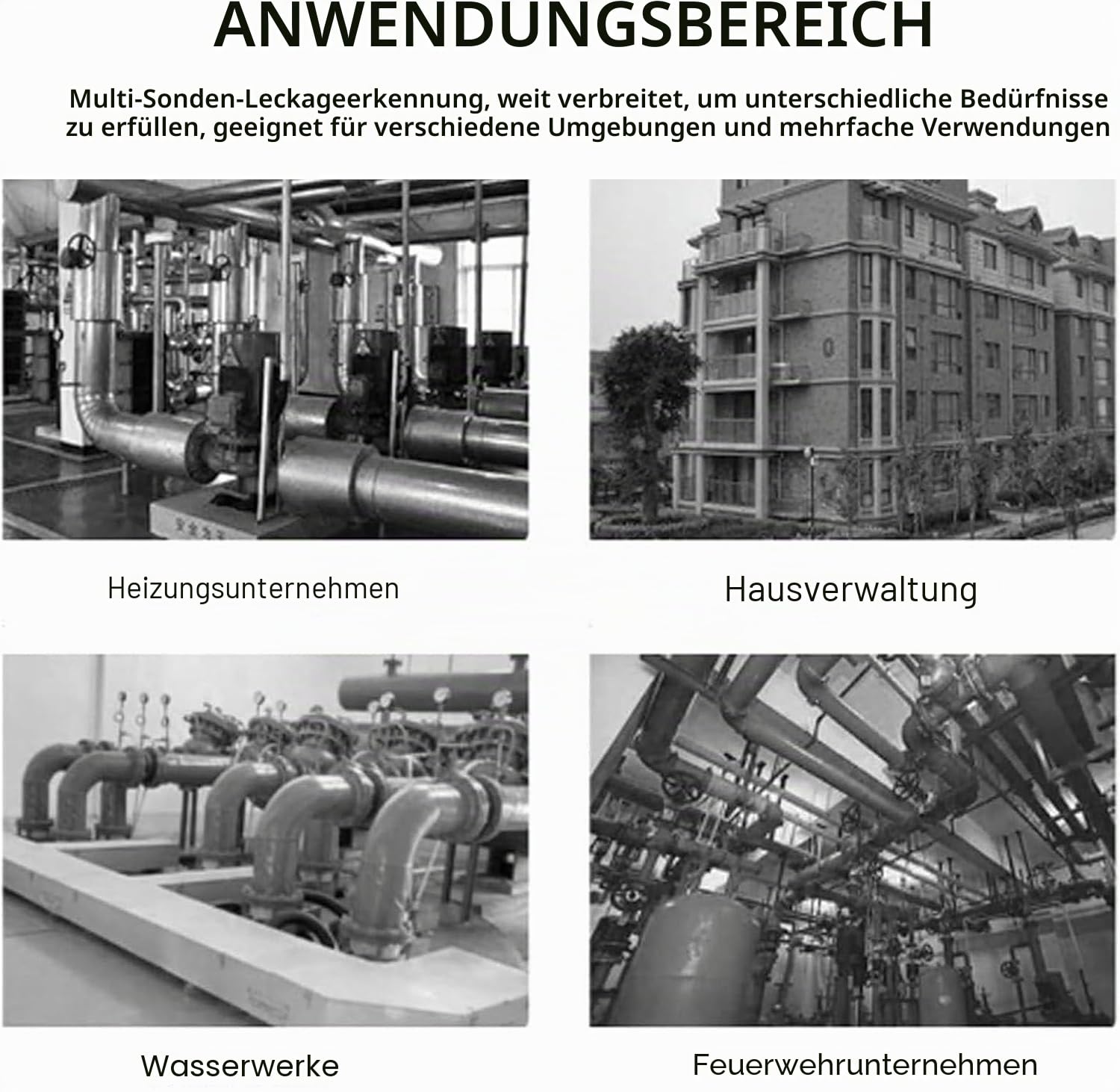 Wasserlecksuchgerät, Gold, LCD-Display | 0-100db Verstärkung, 200Hz-3000Hz Frequenzbereich, 4 Modi, Für Haushalts- und Industrierohrleitungen