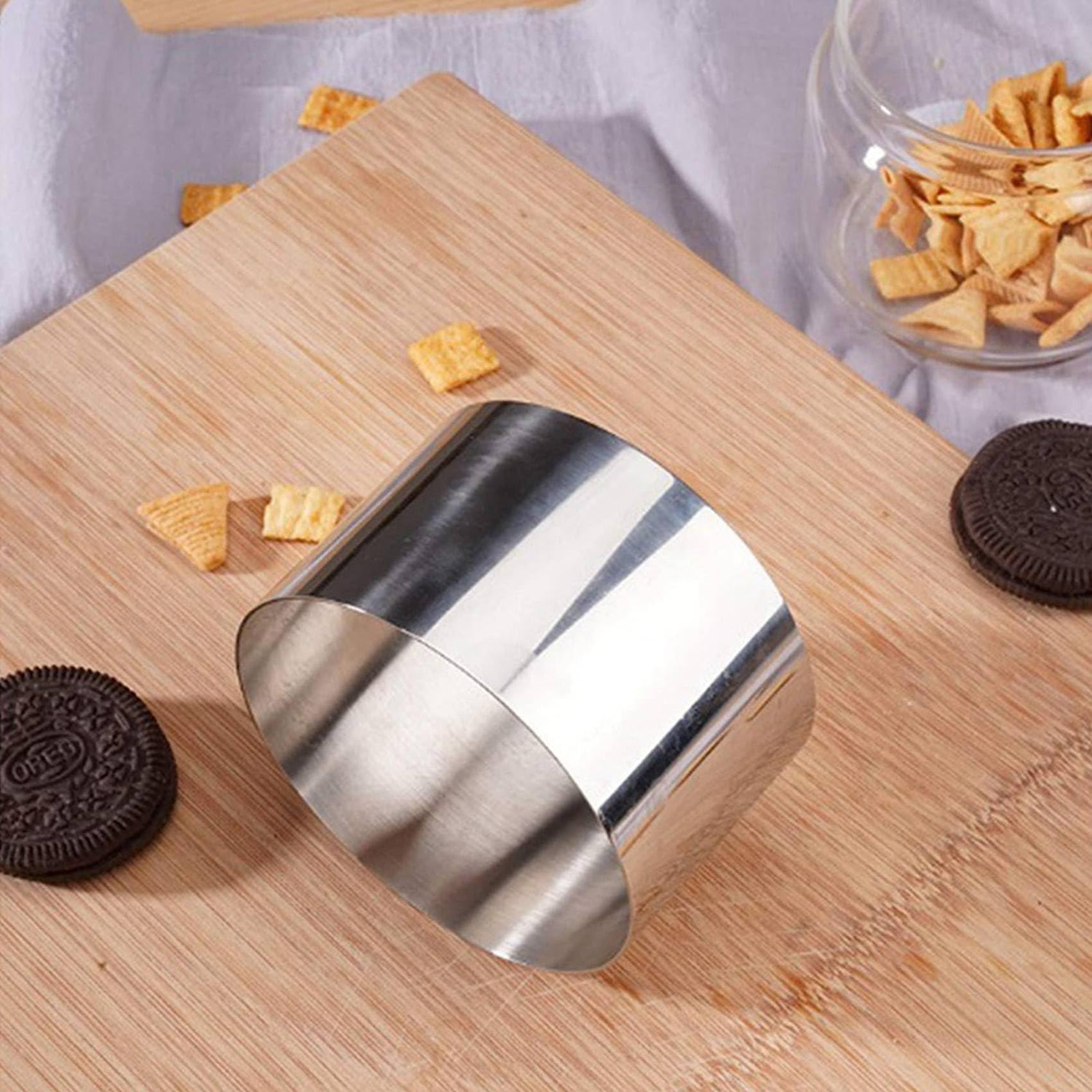 20x Stampo per Anelli Rotondi per Torta, Mini per Torta e Pasticceria per Alimenti Rotondo nel Acciaio Inossidabile, Set Stampi per Alimenti Dessert 2,4 Pollici