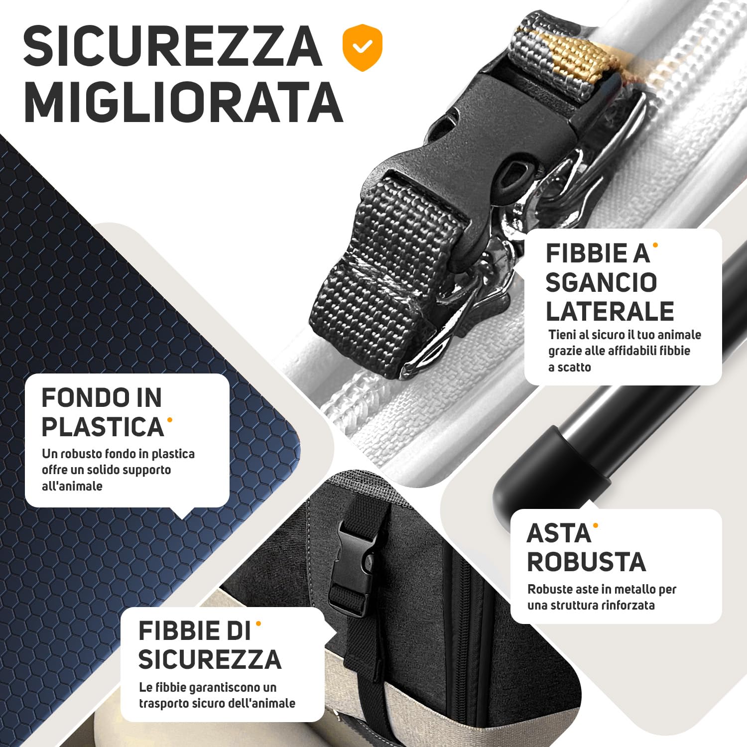 PETPROVED Trasportino Gatto Trasportino per Cani Taglia Piccola Media Trasportino Gatto Grande Trasportino Cane Auto Trasportino Gatto Morbido Per Cani Borsa Trasportino Gatto