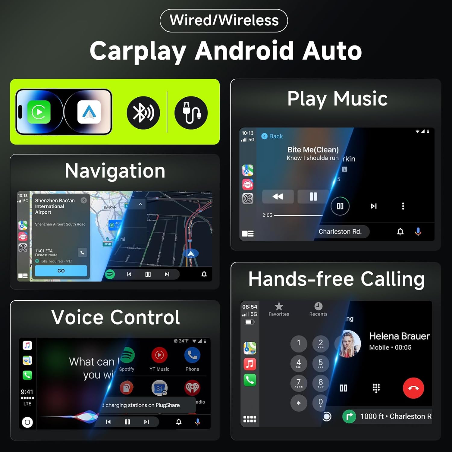 5GhzWiFi 8Core 4GB+64GB for Toyota Matrix 2009-2014 Car Stereo Radio,Android 15,9 Inch IPS Touchscreen,Wireless Carplay/Android Auto GPS DSP 46EQ 63UIs FM/RDS AHD Backup Camera