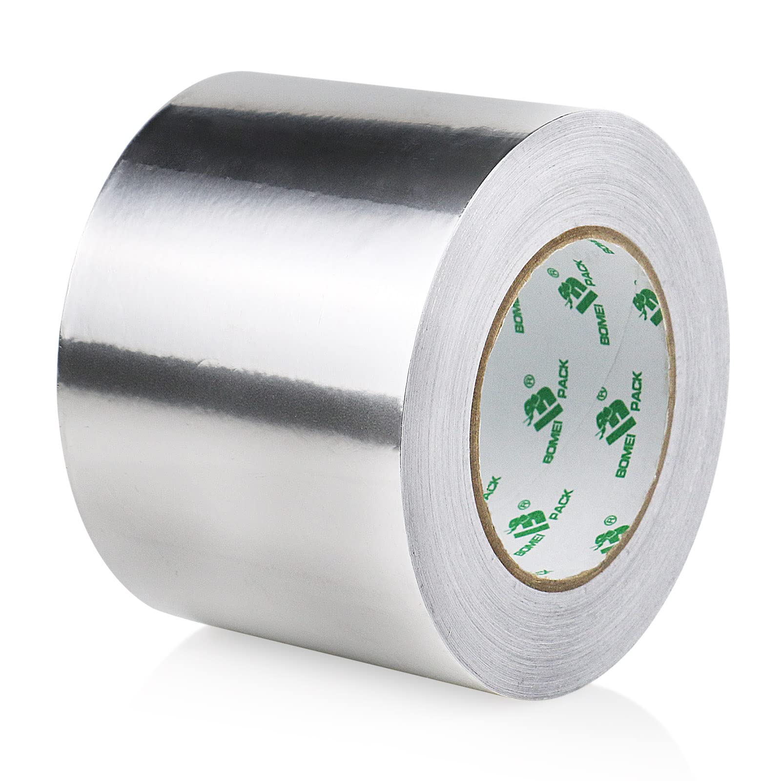 BOMEI PACK Large Ruban adhésif en aluminium - 100 mm x 50 m - ruban métallique très résistant, résistant à la chaleur, parfait pour l'étanchéité et le colmatage, réparation des métaux