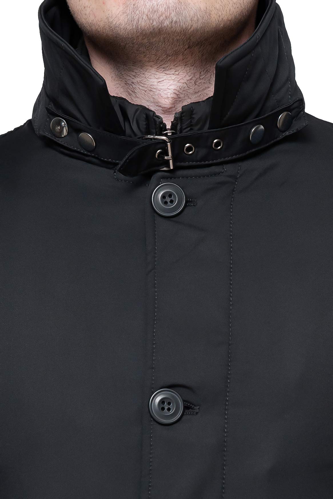 Evoga Giaccone Soprabito Uomo Invernale Elegante Casual Giacca Cappotto con Gilet Interno