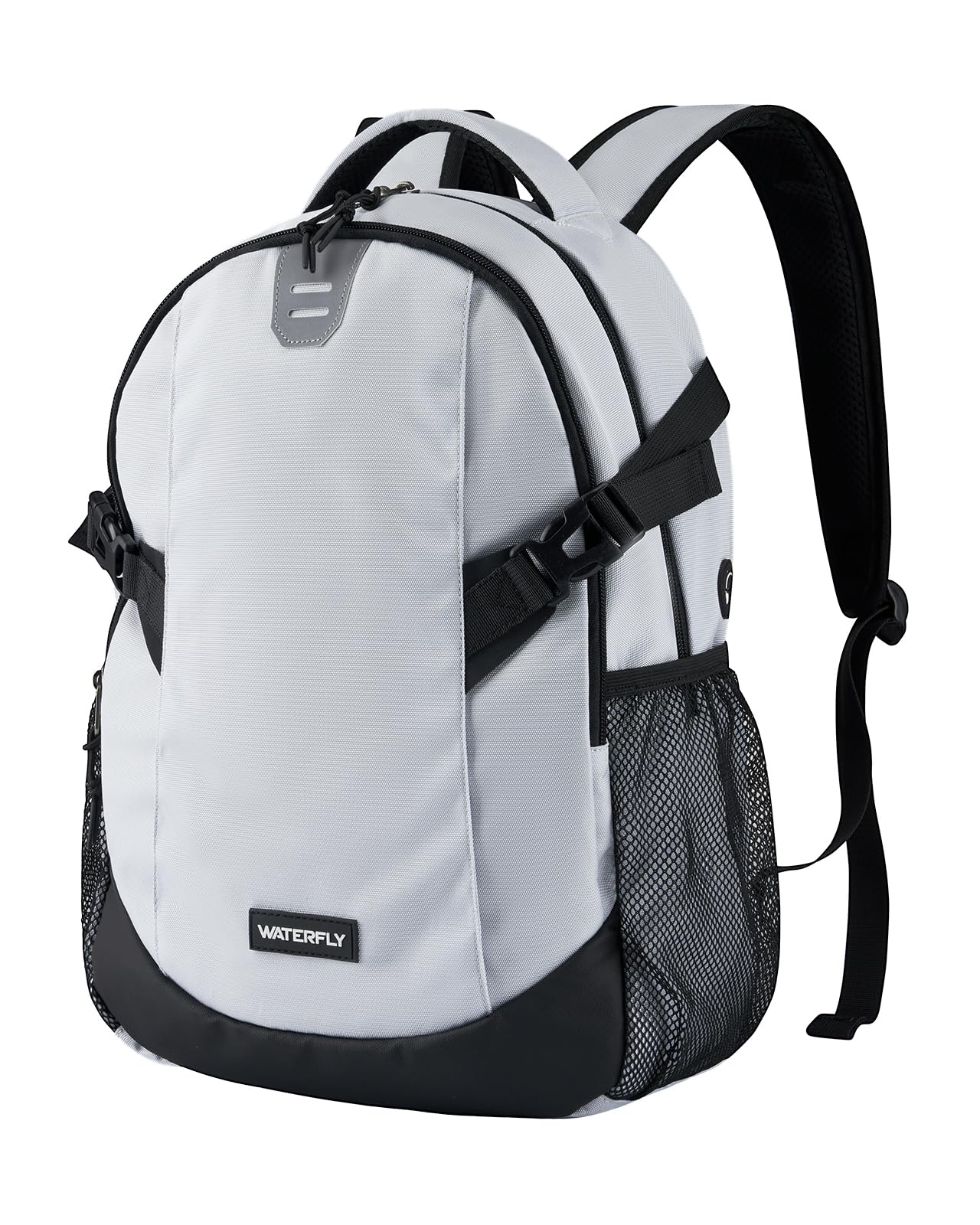 WATERFLY Small Casual Travel Backpack: 20L for Men Women Work Commuter Everyday EDC Daypack Hiking Gym Sport Workout Grey