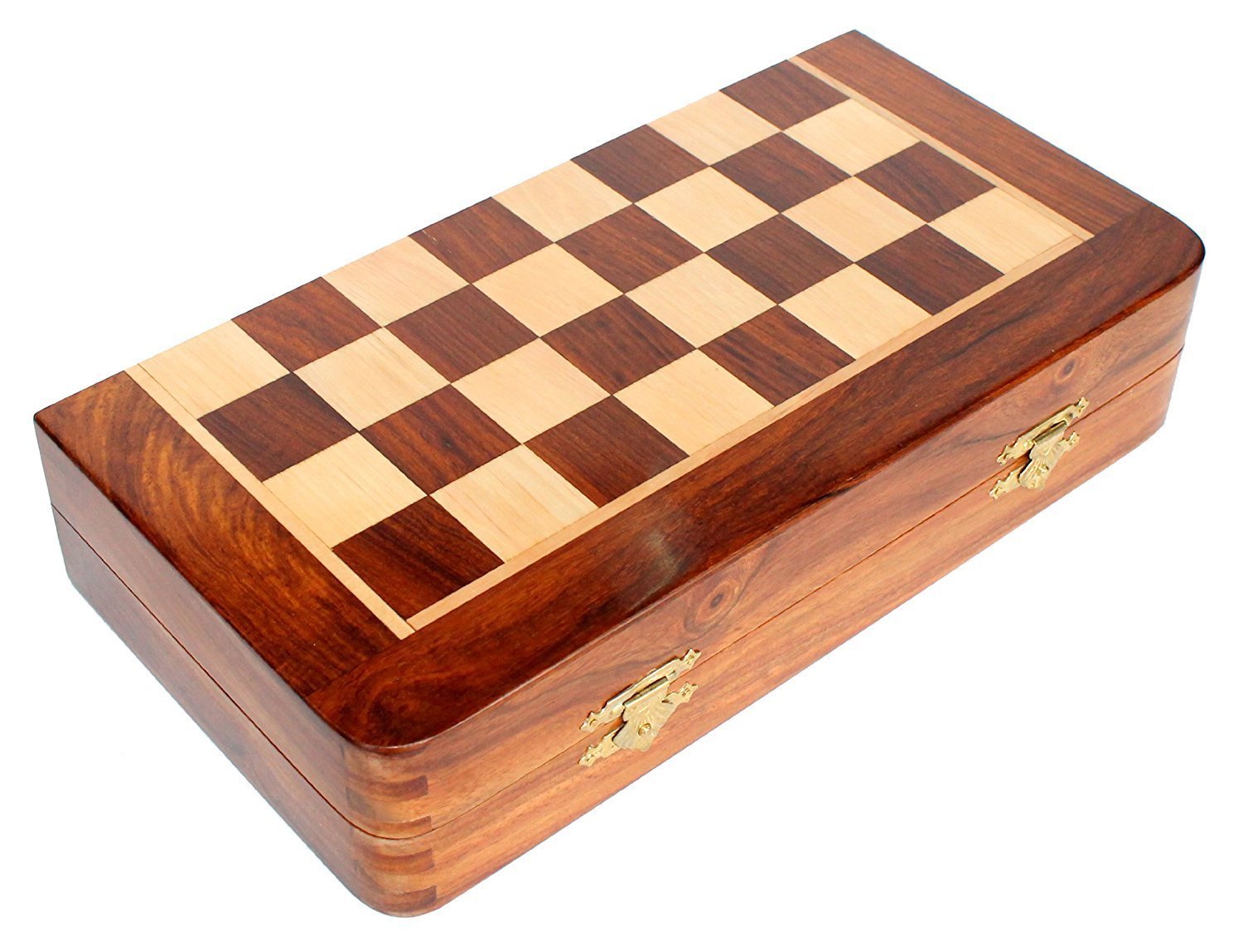 Royal Craftgasmic - Set da viaggio magnetico pieghevole in legno, motivo: Game of Brilliance, piccolo chess Pieces, 12 pollici