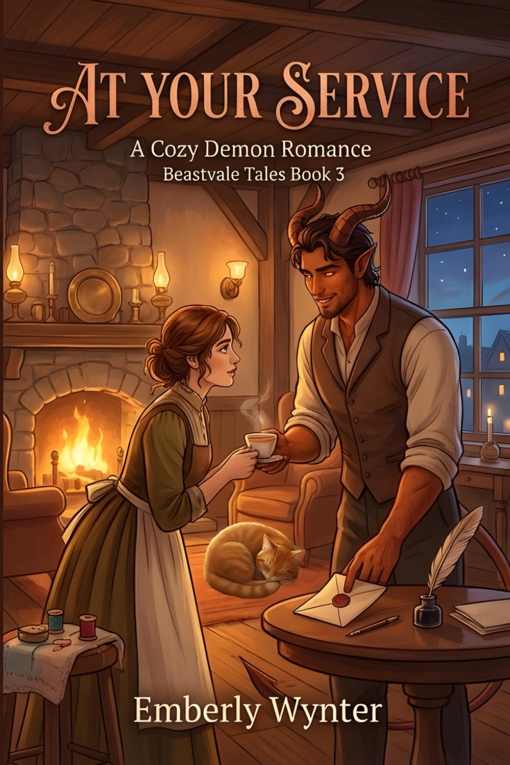 At Your Service: A Cozy Demon Romance (Beastvale Tales)