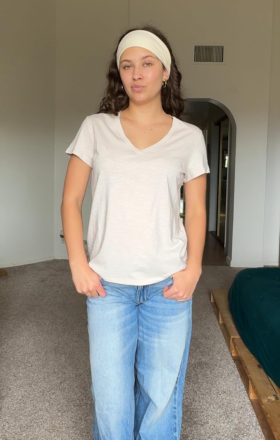 Stelle Womens Modal Soft T Shirts Short Sleeve V Neck Basic Tee Casual Loose Fit Tops Lightweight Soft Summer Outfits Clothes - Image 3