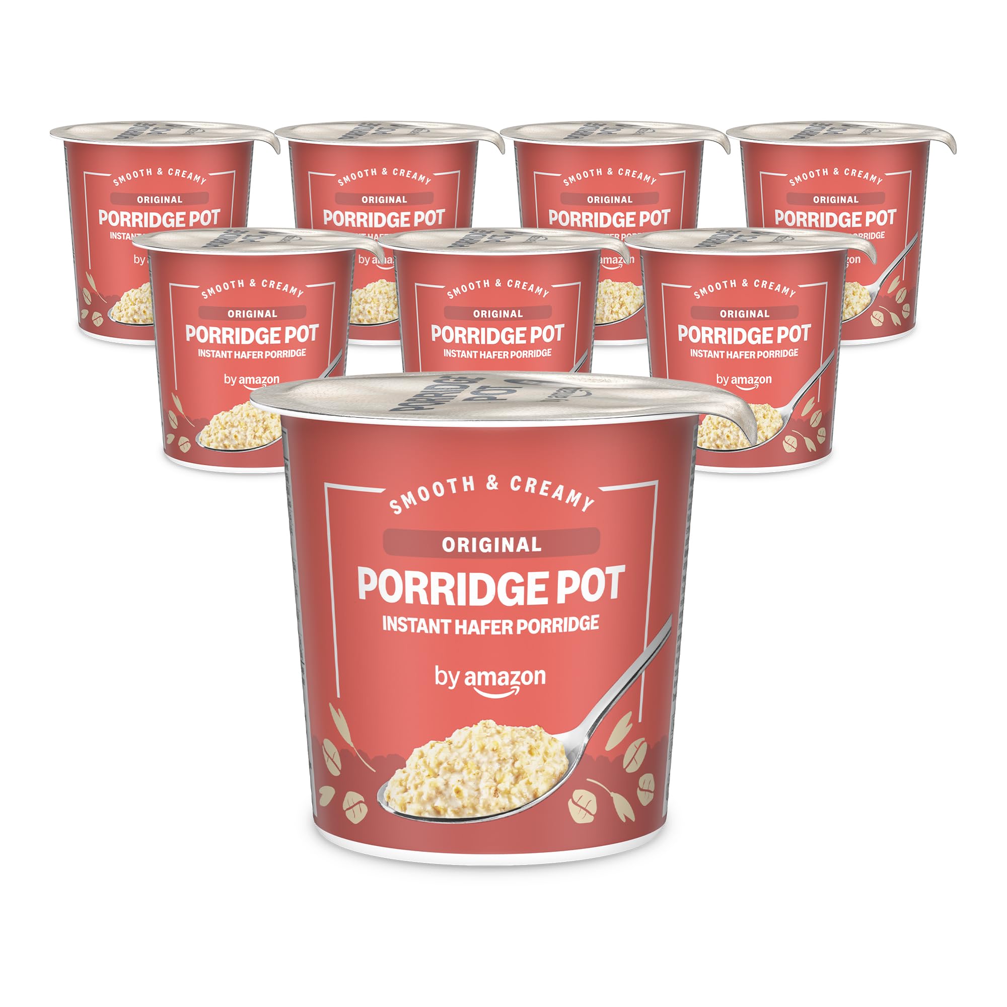 by Amazon Instant Oats Original Porridge Pot, 8x55g