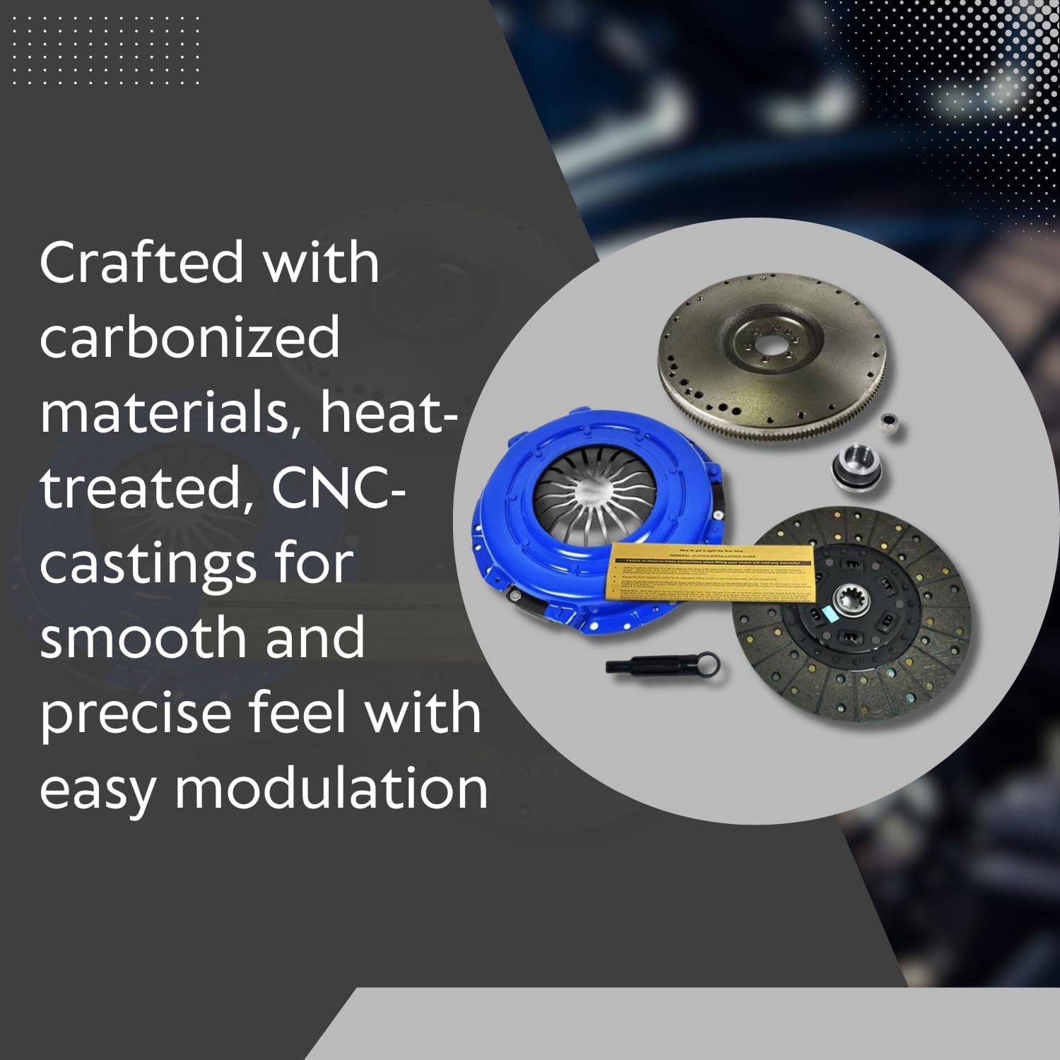 EFT Stage 2 Clutch Kit With Flywheel For 1988-1995 Chevy GMC 1500, 2500, 350 C, G, K, P 4.3L, 5.0L - Heavy Duty Sprung Center For Enhanced Performance and Durability - With 12 Month Brand Warranty