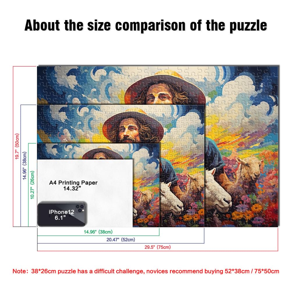 Puzzle Regalo Vecchio Uomo 2000 Pezzi Puzzle per Adulti 27.56 pollici x39.37 pollici Puzzle a Carte Grigie per Adulti e Bambini da 14 Anni e Più Regali di Gioco stimolanti