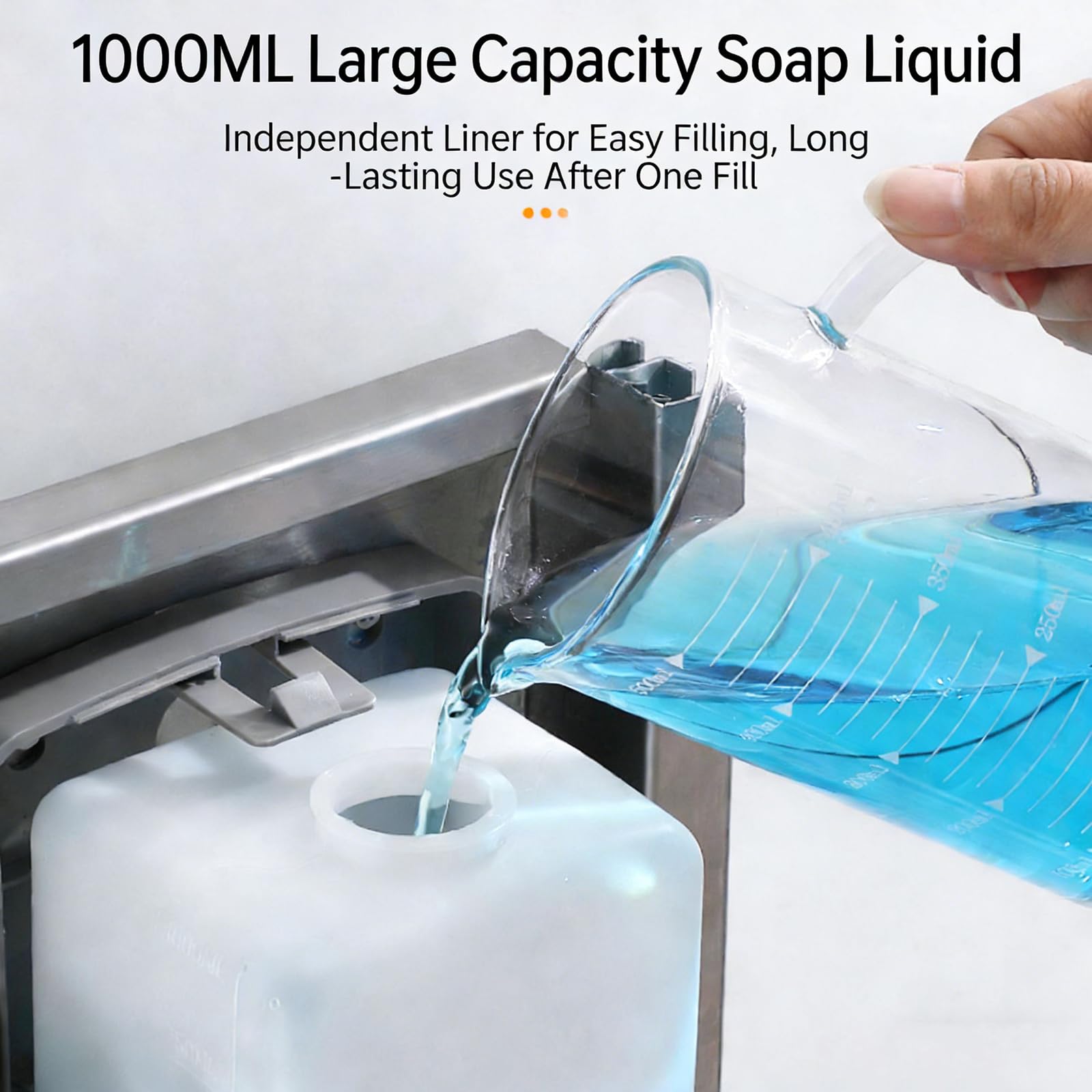 Dispenser automatico di sapone con scatola di fazzoletti nascosta, in acciaio inox 304, design salvaspazio per rinnovamento bagno e hotel
