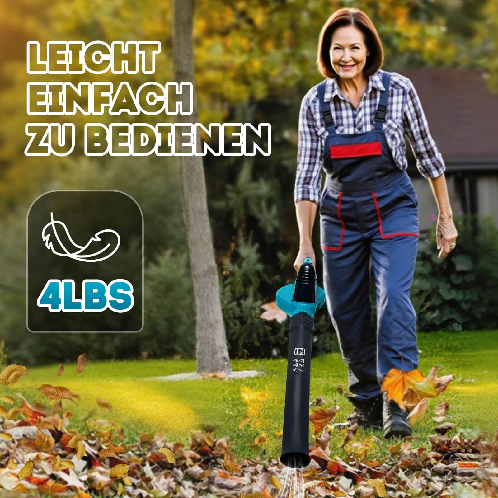 Laubbläser Akku für Makita Akku 18V, 219 km/h 5-Gang Bürstenlosen | 28000RPM Leistungsstark Laubgebläse für Terrassen Rasenpflege Laubblasen