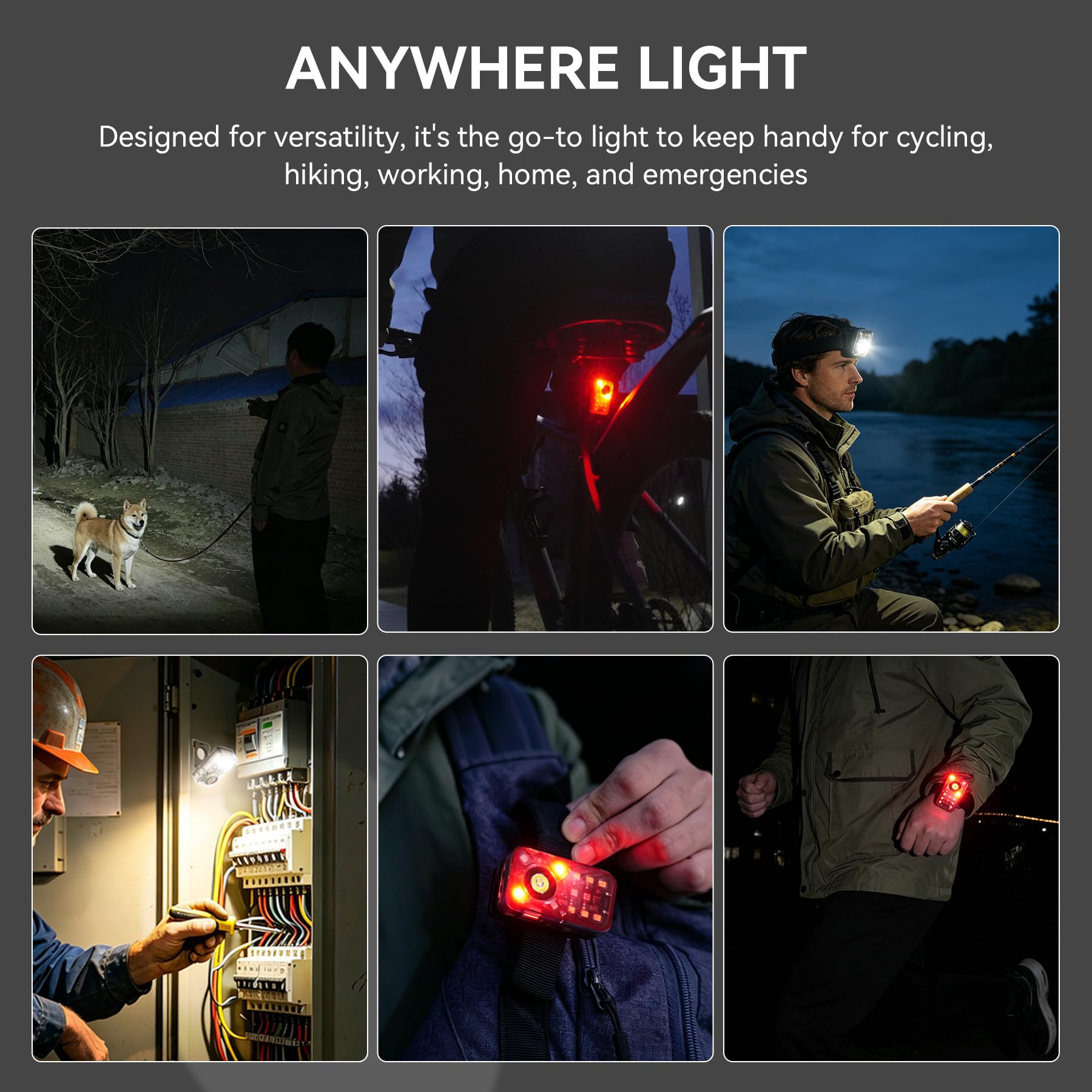 Lampe de poche mains libres clipsable vert