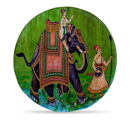 DreamVio Round Cushion/Foam Cushion Velvet Fabric Suitable for Wheelchair, Car Seat, Home, Outing Purpose (Multicolour, 14 x 14 inch) Design 89