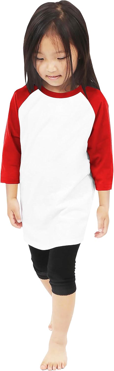 Hat and Beyond Kids Raglan 3/4 Sleeves Baseball T Shirts Baby Tees School Uniforms