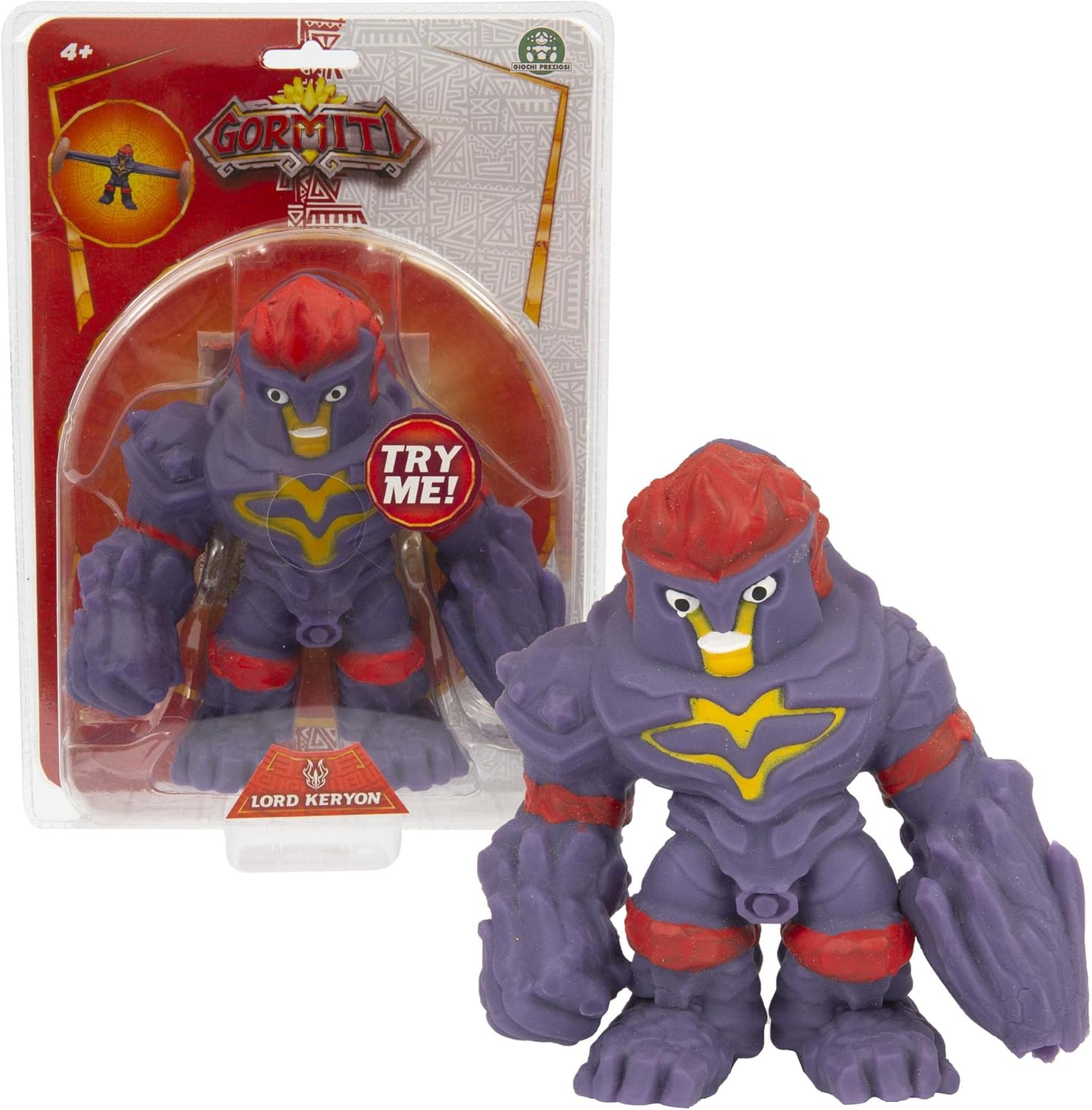 Gormiti Alpha Lord Keryon - Personajes Extensibles hasta 3 Veces su tamaño, Alto 14 cm, Serie 3, para niños a Partir de 4 años, GRA44100, Giochi Preziosi