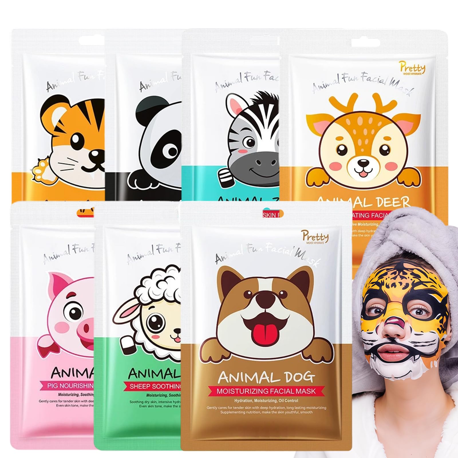 Mezza maschera in peluche cervo adulto