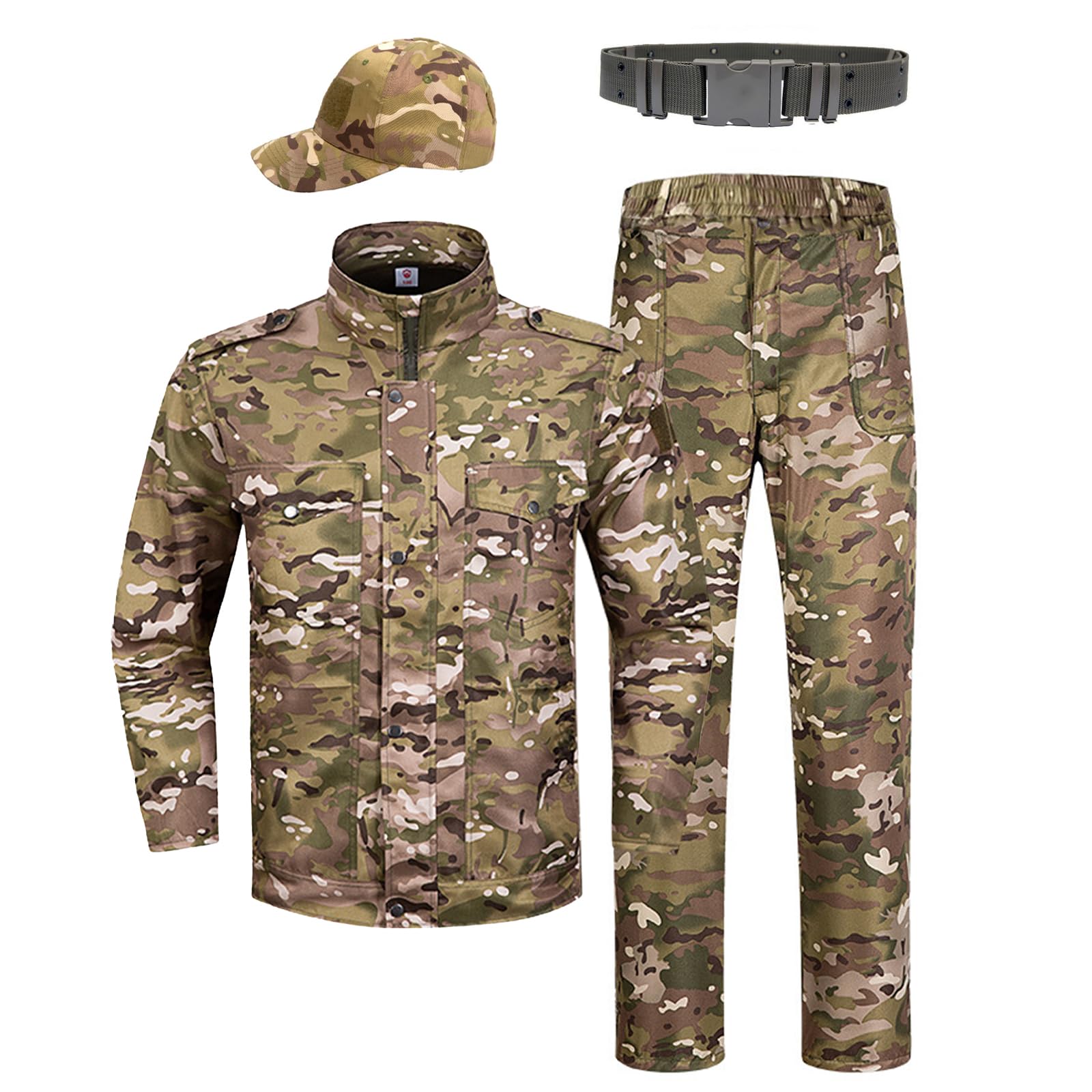 Dziecięca odzież taktyczna moro, kurtka i spodnie, z podszewką polarową, airsoft, wojskowy, kamuflaż, zima, walka, polowanie, wędrówki, kemping, dla chłopców i dziewcząt