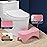 Toilet Stool,7 Squatting Poop Stool- 550 lbs Weight Capacity, Toilet Potty Stool for Adults and Kids with Non-Slip mat (Pink/Bamboo Color)