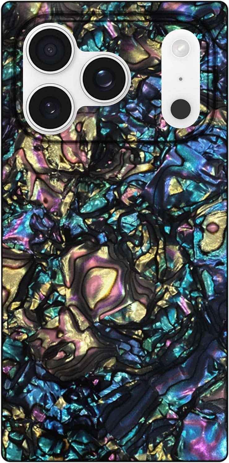 Flaunt Official Square Protective Case - Compatible with iPhone 17 Pro - Compatible with MagSafe & Wireless Charging - Drop-Tested & Shockproof - (Abalone Shell) - Image 10