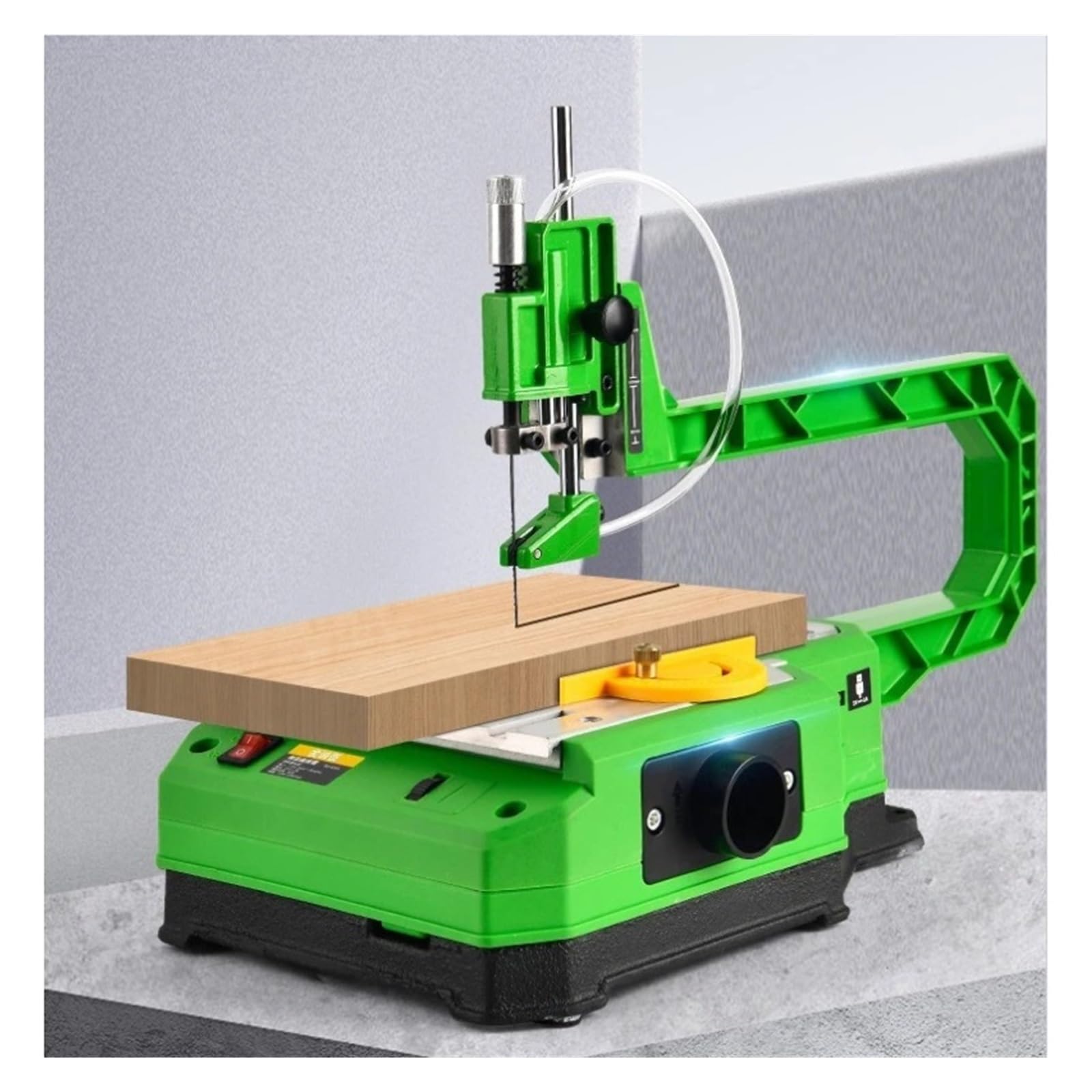 Sierra De Calar Banco Multifuncional Eléctrica, Cortadora Portátil Doméstica For Ahuecado Madera Y Corte Curvo Control De PrecisióN(No battery B)
