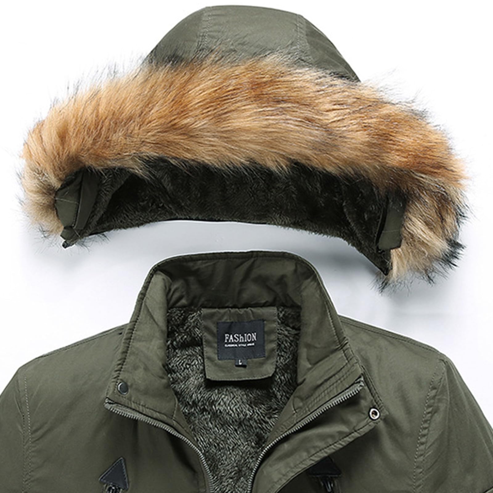 Generisch 2026, vestito estivo da uomo, leggero, per il tempo libero, giacca a vento all'aperto, fodera in pile softshell, cappotto sportivo con per escursioni, viaggi, uso quotidiano (verde, XXL)
