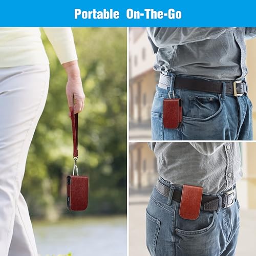 Vista 42 de Funda protectora de piel sintética para Freestyle Libre 3 2 / Libre Reader, ligera, a prueba de golpes, funda de transporte para diabéticos con clip