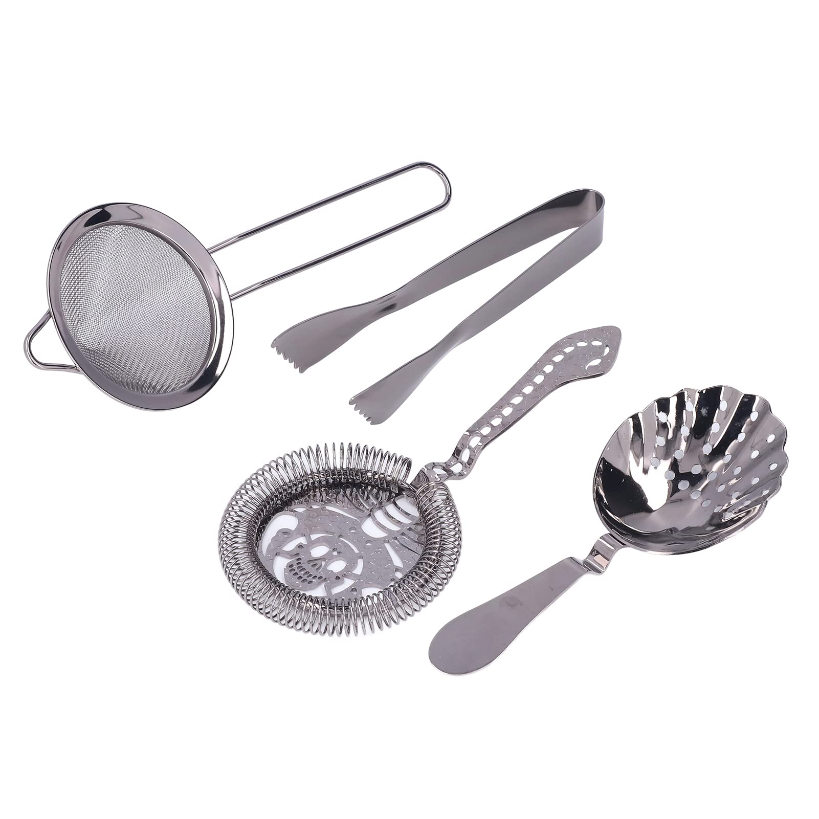 Set di Shaker per Cocktail da 11 Pezzi, Set di Mixer per Bevande in Acciaio Inossidabile con Strumenti Multifunzionali per Bar di Casa e Feste (Grigio canna di fucile)