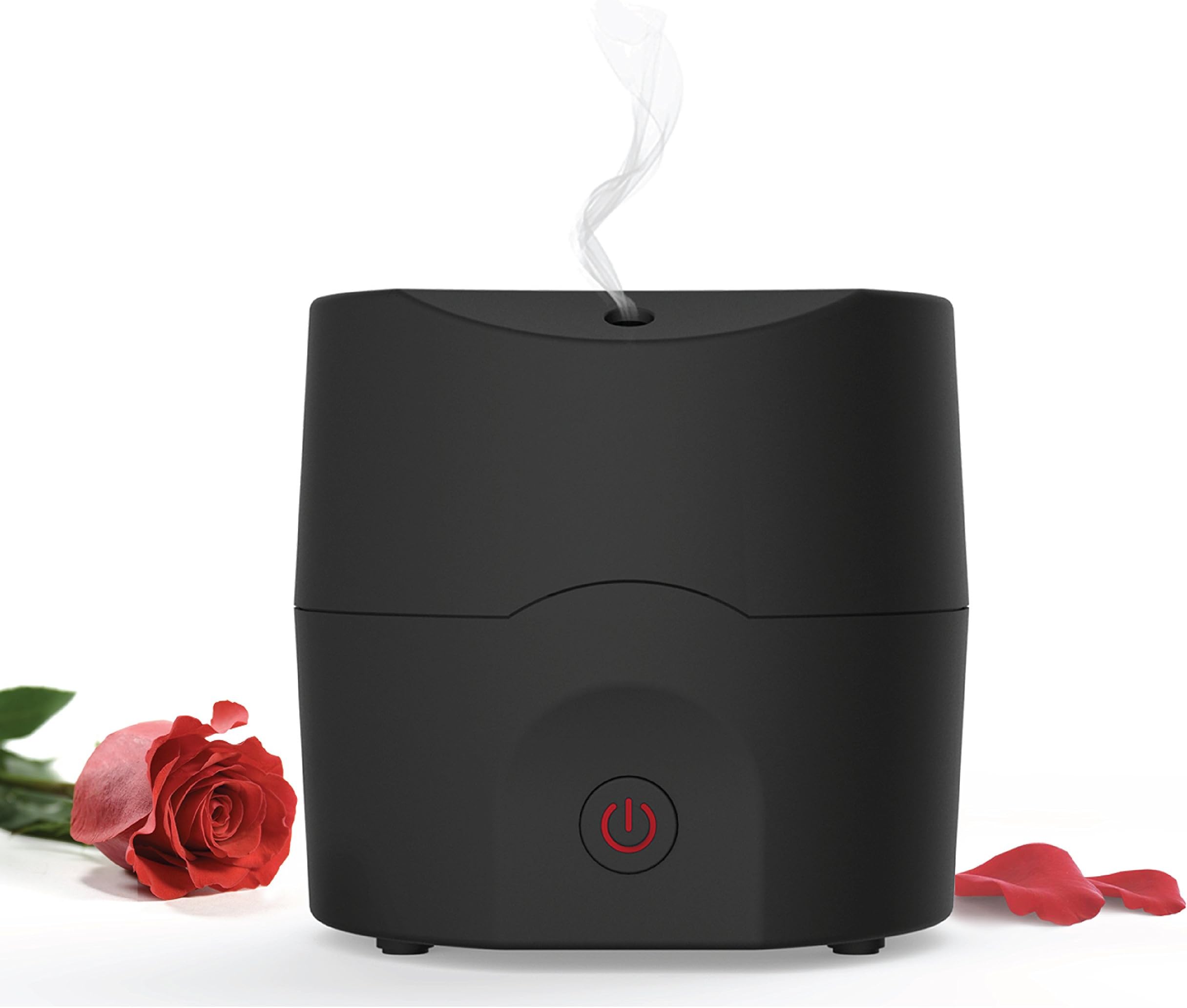 Alpha Aroma Best essential Oil Diffuser, Scent and fragrance ultrasonic Aromatherapy - Now with Belgian Design, 160ml, Extra Long Cord, Timer, Auto Shut Off, Soft Rubber Black Paint