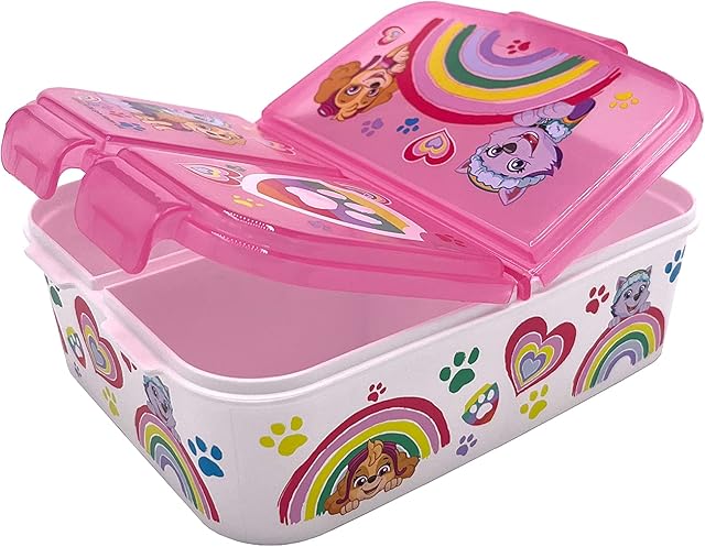 Paw Patrol Skye Everest Rainbow Kids Premium Lunch Box Lunch Box Breakfast Box Vesper Tin with 3 Compartments