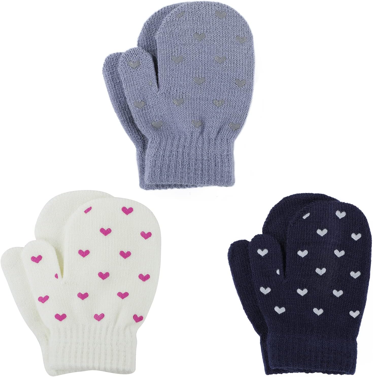 Century Star Toddler Winter Warm Gloves Magic Stretch Mittens for Boys Girls Knitted Soft Baby
