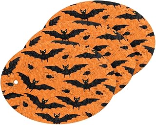 Halloween Bats Spiders Kitchen Sponges Cleaning Dish Sponges Non-Scratch Scrubber Sponge for Kitchen Bathroom Cars, pack of 3